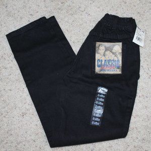 VTG HIGH SIERRA GIRLS CLASSIC BLACK DENIM JEANS SZ 8 SLIM 90'S MERVYNS NWT YOUTH